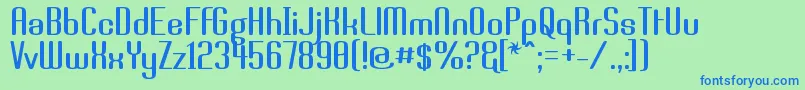 BRASSI   Font – Blue Fonts on Green Background