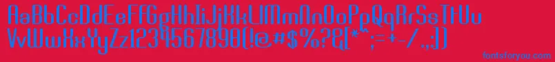 BRASSI   Font – Blue Fonts on Red Background