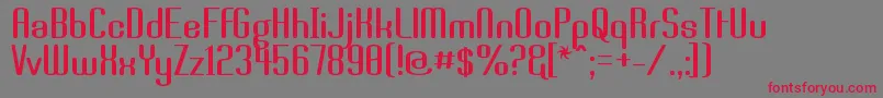 BRASSI  -Schriftart – Rote Schriften auf grauem Hintergrund