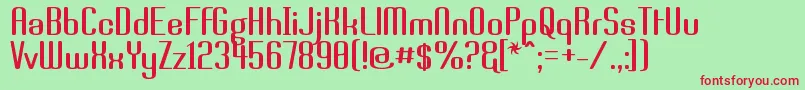 BRASSI   Font – Red Fonts on Green Background