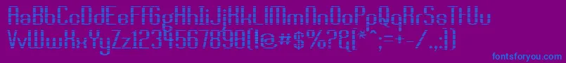 BRASSL  -fontti – siniset fontit violetilla taustalla