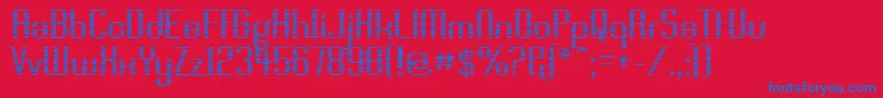 BRASSL   Font – Blue Fonts on Red Background