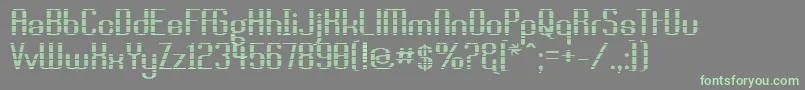 フォントBRASSL   – 灰色の背景に緑のフォント