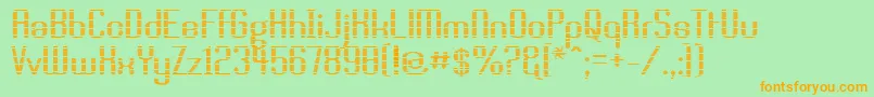 BRASSL   Font – Orange Fonts on Green Background