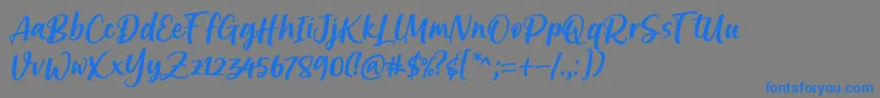 Brastagi Font by 7NTypes Font – Blue Fonts on Gray Background