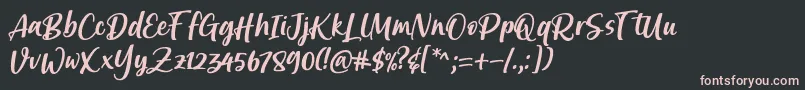Czcionka Brastagi Font by 7NTypes – różowe czcionki na czarnym tle
