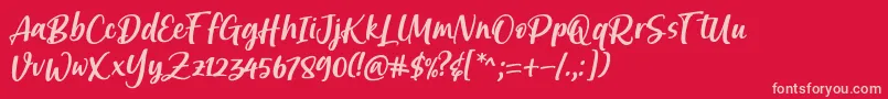 fuente Brastagi Font by 7NTypes – Fuentes Rosadas Sobre Fondo Rojo