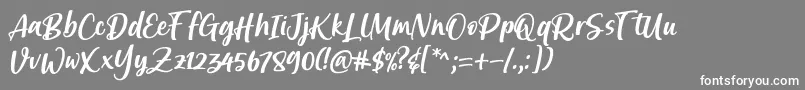 Brastagi Font by 7NTypes Font – White Fonts on Gray Background