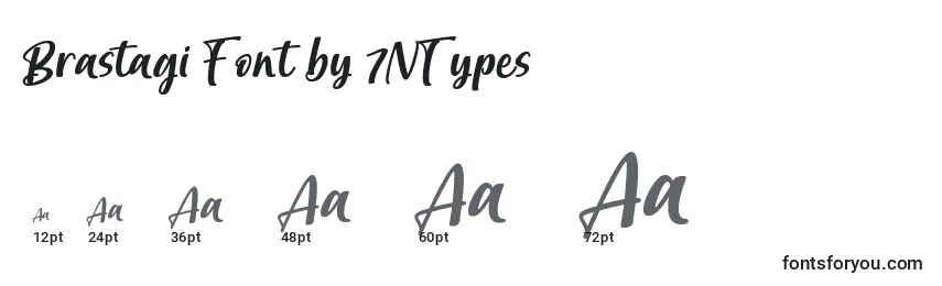 Größen der Schriftart Brastagi Font by 7NTypes