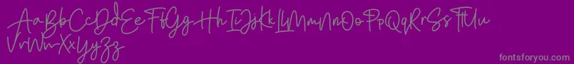 Bratarini FREE-Schriftart – Graue Schriften auf violettem Hintergrund