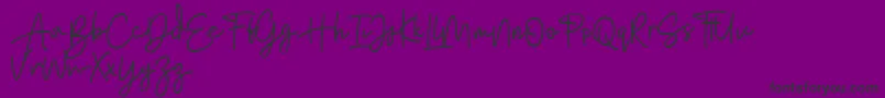 Bratarini FREE-Schriftart – Schwarze Schriften auf violettem Hintergrund