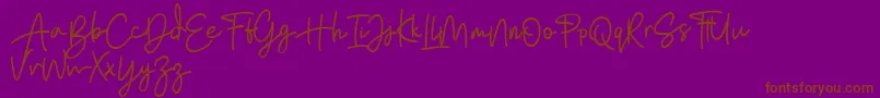Bratarini FREE Font – Brown Fonts on Purple Background