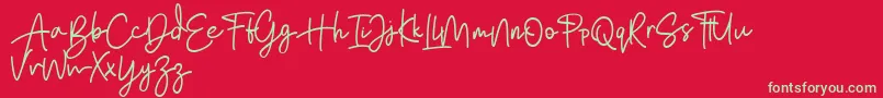 Bratarini FREE Font – Green Fonts on Red Background