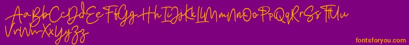 Bratarini FREE Font – Orange Fonts on Purple Background