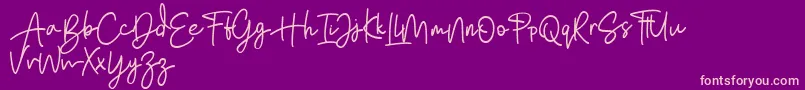 Bratarini FREE Font – Pink Fonts on Purple Background