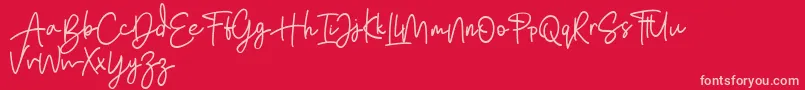 Bratarini FREE Font – Pink Fonts on Red Background