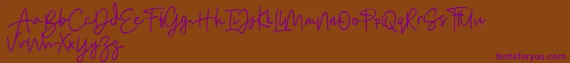 Bratarini FREE Font – Purple Fonts on Brown Background