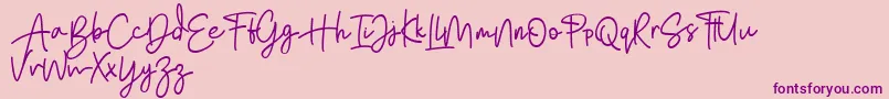 Bratarini FREE Font – Purple Fonts on Pink Background