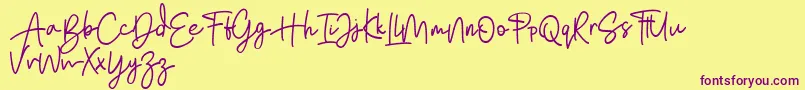 Bratarini FREE Font – Purple Fonts on Yellow Background