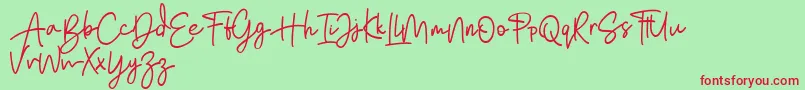 Bratarini FREE Font – Red Fonts on Green Background