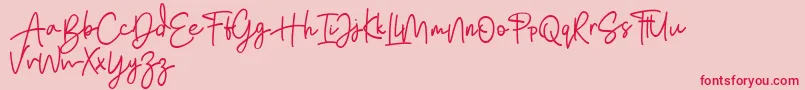 Bratarini FREE Font – Red Fonts on Pink Background