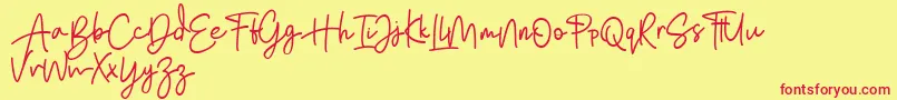 Bratarini FREE Font – Red Fonts on Yellow Background