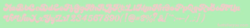 Bratsy Script Demo Font – Pink Fonts on Green Background