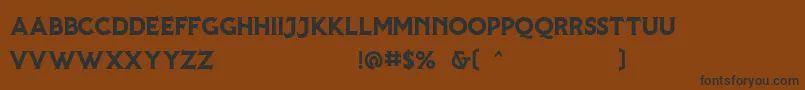 フォントBrattlies – 黒い文字が茶色の背景にあります