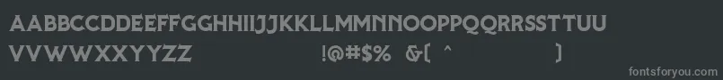Brattlies-fontti – harmaat kirjasimet mustalla taustalla