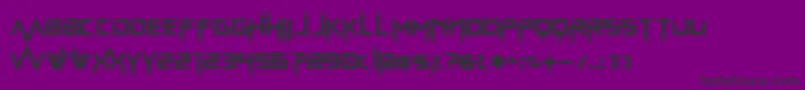 bravada arma-Schriftart – Schwarze Schriften auf violettem Hintergrund