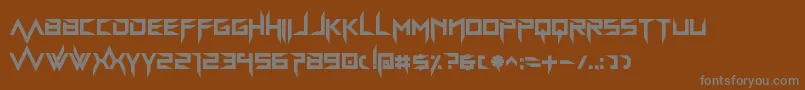 bravada arma Font – Gray Fonts on Brown Background