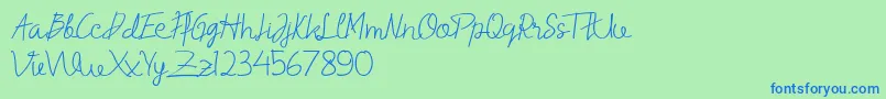 Bravani Font – Blue Fonts on Green Background