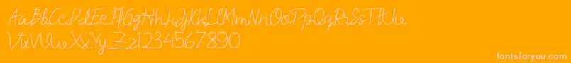 Bravani Font – Pink Fonts on Orange Background