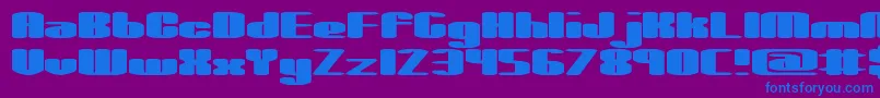 SpaciousBrk Font – Blue Fonts on Purple Background