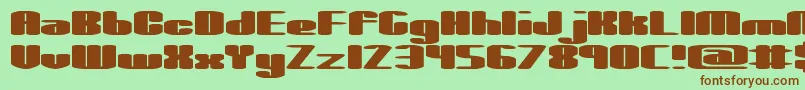 SpaciousBrk Font – Brown Fonts on Green Background