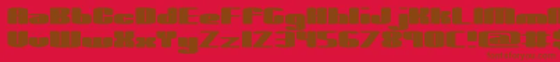 Police SpaciousBrk – polices brunes sur fond rouge