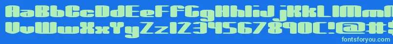 SpaciousBrk Font – Green Fonts on Blue Background