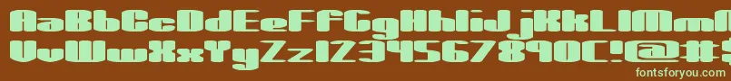 SpaciousBrk Font – Green Fonts on Brown Background