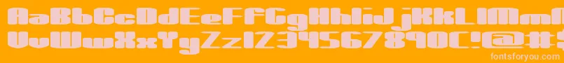 SpaciousBrk Font – Pink Fonts on Orange Background