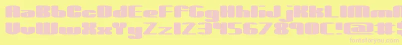 SpaciousBrk Font – Pink Fonts on Yellow Background