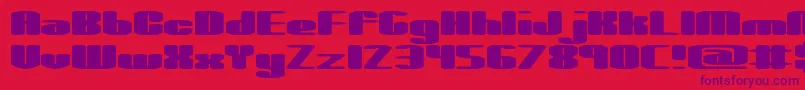 SpaciousBrk-fontti – violetit fontit punaisella taustalla