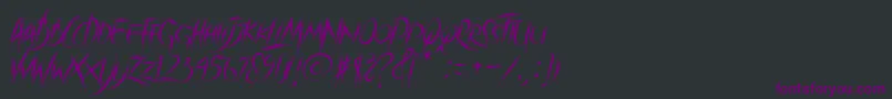 Brave Heart Font – Purple Fonts on Black Background