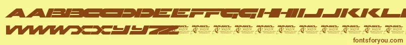 Brawl Font – Brown Fonts on Yellow Background