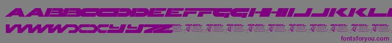 フォントBrawl – 紫色のフォント、灰色の背景
