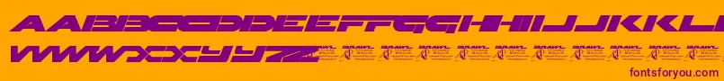 Brawl Font – Purple Fonts on Orange Background