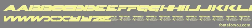 Brawl Font – Yellow Fonts on Gray Background