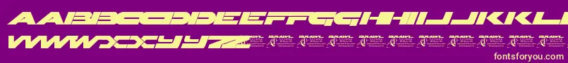 Brawl Font – Yellow Fonts on Purple Background