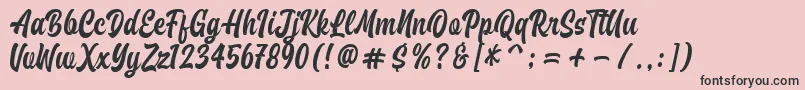 Brayles Font – Black Fonts on Pink Background