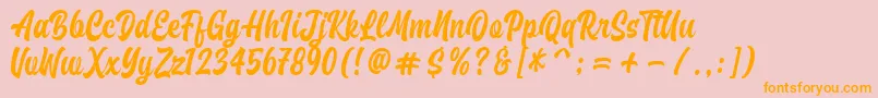 Brayles Font – Orange Fonts on Pink Background