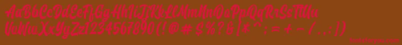 Brayles Font – Red Fonts on Brown Background